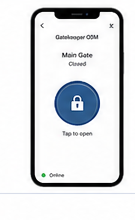 Rendered OSM mobile app phone control screen